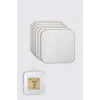 Organik 28x28 6Lı Havlu Mendil 90105 Ekru