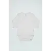 Organik Natural Basic Style Kruvaze Uzun Kol Body BS17102 Beyaz