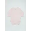 Organik Natural Basic Style Kruvaze Uzun Kol Body BS17102 Pembe