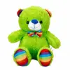 Oturan Kurdeleli Renkli Peluş Ayı 30 cm - Stokta Olan Renk Gönderilir