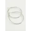 Oval Halka Küpe 4,5 cm
