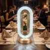 Oval Şeklinde Kristal Led Masa Lambası – Dokunmatik, 3 Renk Işık Modlu, Şarjlı Dekoratif Gece Lambası Bx40