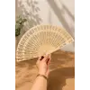 Oymalı Ahşap Yelpaze