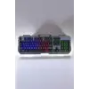 Oyuncu Klavyesi Q Klavye RGB Işıklı Mouse Hediyeli