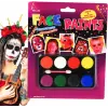 Palyaço Yüz Boyama Seti Fırçalı Makyaj Boyama Seti 8 Renk