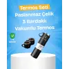 Paslanmaz Çelik Termos Seti | 500 ml Kapasite, 6-12 Saat Isı Koruma, Hediye Kutulu