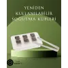 Paslanmaz Çelikten Üretilmiş Metal Buz Küpü Seti ve Buz Klipsi