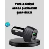 PD Destekli 38W Araç Şarj Başlığı Type-C + USB Çift Çıkış Hızlı Şarj
