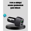 PD Destekli 38W Araç Şarj Başlığı Type-C + USB Çift Çıkış Hızlı Şarj