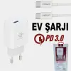 PD QC3 / 18W TYPE-C To TYPE-C Şarj Aleti Arbaks ARB-017