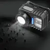 PeakStar PS-571 Sensör XPG COB LED USB Şarj Edilebilir Lityum Pilli Zoomlu Kafa Lambası