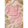 Pembe Fırfırlı 3’lü Kız Bebek Takımı
