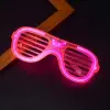 Pembe Led Işıklı Parti Gözlüğü - Neon Glow Şerit Gözlük 3 Modlu Bx40