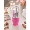 Pembe Manikür Pedikür Bakım Seti Cımbız Tırnak Makası Makas Törpü