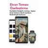 Pembe Silikon Kordonlu Akıllı Saat, 1.8 İnç Ekran, Sesli Görüşme ve Adım Sayar Özellikli