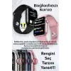 Pembe Silikon Kordonlu, Nabız ve Uyku Takibi Yapabilen, Suya Dayanıklı Akıllı Saat