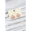 Pembe Zirkon Taşlı Gold Swan Kuğu Model Kadın Küpe