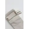 Penye Kaymaz Soket Çorap 2li 10144 Taş Ekru