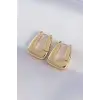 Pirinç Gold Renk Kalın Küpe