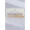 Pirinç Gold Renk Kalp Model Küpe Seti