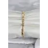 Pirinç Gold Renk Kemik Model Kadın Bileklik 5886