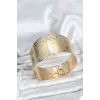 Pirinç Gold Renk Levha Model Kadın Bileklik