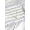 Pirinç Gold Renk Minimal Yıldız Model Kadın Kolye