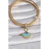 Pirinç Gold Renk Nazar Boncuklu Ajda Charm 5886