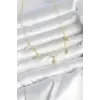 Pirinç Gold Renk Sıralı Minimal Kutup Yıldızı Model Kadın Kolye