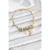 Pirinç Gold Renk Tinkerbell Charmlı Kadın Bileklik