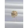 Pirinç Gold Renk Yonca Earcuff Küpe