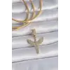 Pirinç Gold Renk Zirkon Taşlı Mikail Model Ajda Charm