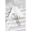 Pirinç Gümüş Renk 6 Çift Kadın Küpe