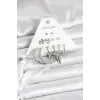 Pirinç Gümüş Renk 6 Çift Kadın Küpe Seti