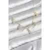 Pirinç Minimal Messika Model Zirkon Taşlı Kadın Kolye