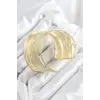 Pirinç Tel Sarma Model Gold Renk Kadın Bileklilk 5886