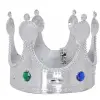 Plastik Kral Tacı Gümüş Renk Çocuk Boy 45 Cm Bx40