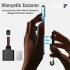 PLEXTONE GS1İP iPhone Mıknatıslı Lightning to Lightning Kulaklık + Hızlı Şarj Adaptörü-(5775)