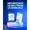 PMMA Optik Lensli Kompakt Taşınabilir Mikroskop