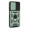 Po M4 Pro 4g Kılıf Pars Lens Yüzüklü  - Yeşil