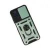 Po M4 Pro 4g Kılıf Pars Lens Yüzüklü  - Yeşil