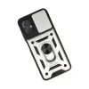 Po M5 Kılıf Pars Lens Yüzüklü  - Gümüş