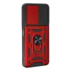 Po X3 Gt Kılıf Pars Lens Yüzüklü  - Kırmızı