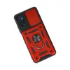 Po X4 Pro 5g Kılıf Pars Lens Yüzüklü  - Kırmızı