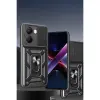 Po X7 Pro Kılıf Pars Lens Yüzüklü  - Siyah