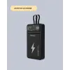 Powerbank Dahili Ekranlı 10000 mAh Çift Kablolu