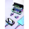 Powerbank Özellikli Kablosuz Bluetooth Kulaklık RGB Işıklı