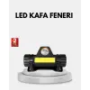 Profesyonel Şarjlı LED Kafa Lambası – Uzun Mesafe + Ortam Aydınlatması