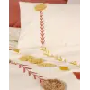 Puff Nakışlı Ranforce Çift Kişilik Nev Takımı Amaris Kiremit