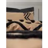 Puff Nakışlı Ranforce Çift Kişilik Nev Takımı Elio Bakır Siyah
